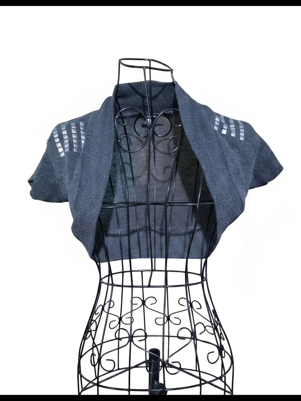 💥Rue 21 Dark Gray Short Sleeve Shrug